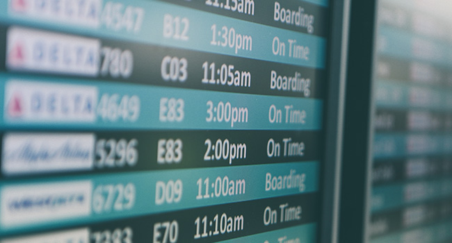 Image of a Airport Flight board